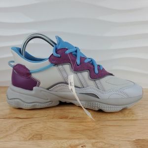 adidas Ozweego Womens Size 6.5‎ Gray Purple Marathon Running Shoes FX6107